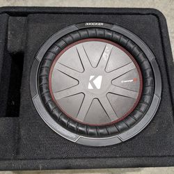 12" Kicker Comp R Sub In Ported Box With Alpine MRP-M500 Amp And Wiring 