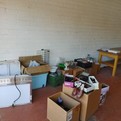 All items are make reasonable offer. 

Bike Rack with trailer hitch, with spring wheel tie downs -  best offer

Solid Lead Fireproof 4 Drawer File Cab