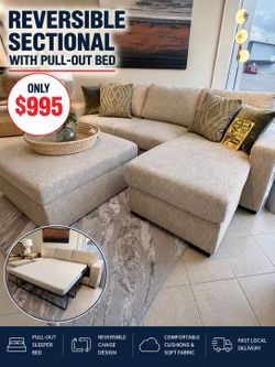 Sectional with pull out bed