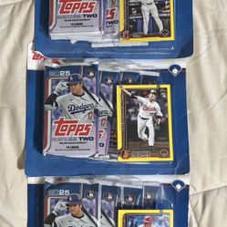 Topps 2025 Series Two Major League Baseball Cards 4 pack + 1 Promo Card