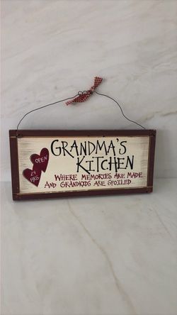 Grandma's Kitchen Wooden Wall Sign- Sept 13 is Grandparent’s Day!
