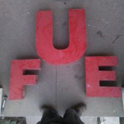 Metal Letters U   Or C Is 3ft Tall E&F HAVE LIGHTS  and  2ft Tall