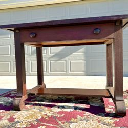 Solid Mahogany Desk / Table w/ Drawer by Butler Furniture 