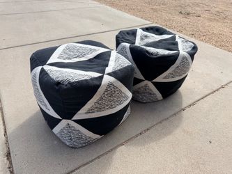 Set (2) At Home Laila Ali Bean Bag Chairs (LxWxH: 18” x 18” x 16”)
