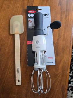 OXO Good Grips Egg Beater (New in Package) + Pyrex Spatula