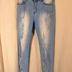 Paint Splatter Jeans, Size 9/10