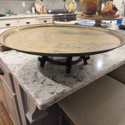 Solid Brass And Wood Decor 