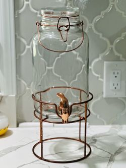 Clear glass beverage dispenser