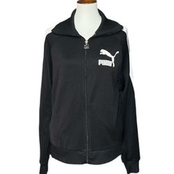 Puma Track Jacket Black & White size Large men’s