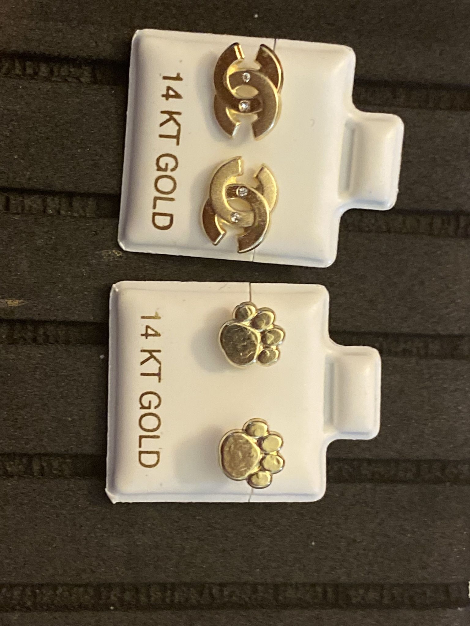Aretes De Oro 14 K