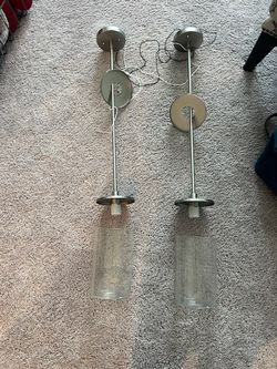 Kichler CROSBY COLLECTION Set of Two Kitchen Pendant Lights Fixtures Brushed Nickel