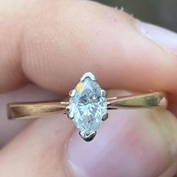 .53 Ct 14kt Marquise Solitaire Diamond Engagement Ring 