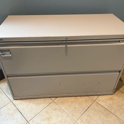 Lockable lateral filing cabinet.  HON Brand