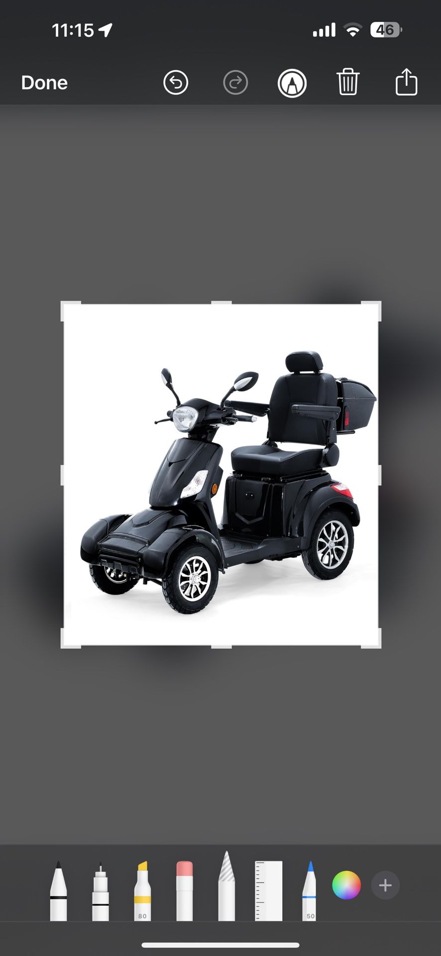 Happybuy Heavy Duty 4-Wheel Mobility Scooters for Seniors & Adults. 500lbs Capacity. 31 Miles Long Range. 3-Speed. 800W All Terrain. 25° Max Climbing