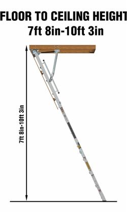 Aluminum attic ladder 54 inch