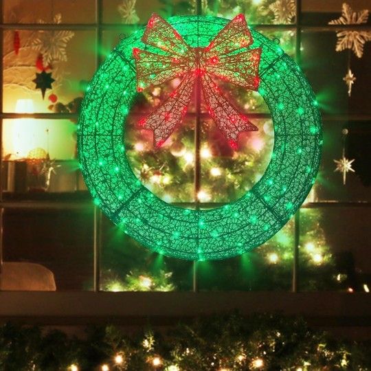 Christmas Wreath Outdoor Decoration 24 Inch