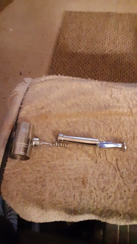 Vintage Bar Tool Bottle Opener , Corkscrew  , Muddler , Ice Cracker