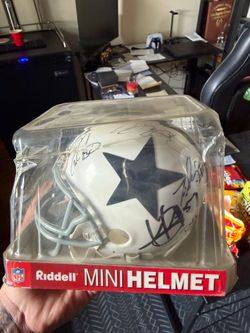 Signed Cowboys Mini Helmet
