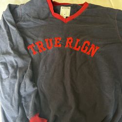 True Religion V Neck Sweatshirt