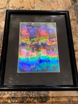 Rare Collectible Michael Jordan Framed Uncut Sheet – Upper Deck MVP Hologram Cards (1991–92)