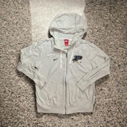 Vintage Y2K Grey Nike Purdue hoodie with embroidered spellout “P”