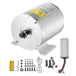 2000W Electric Brushless DC Motor Kit - 48V 4300rpm Motor with Upgraded Speed Controller and Throttle Grip Kit for Go Karts E-Bike Motorcycle Scooter 