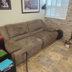 Recliner Couch 8ft Microfiber 