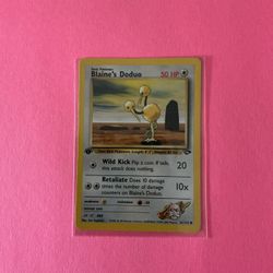 1st Edition Blaine’s Doduo 61/132 Pokemon Card from Gym Challenge 