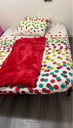$75 full metal bed with futon