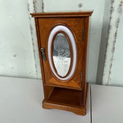 Vintage Jewelry Box Wooden Display Organizer