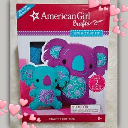 American Girl Crafts | Sew & Stuff Kit 💕🪡 Make 2 Stuffed  Koalas 🐨 Valentines Day Gift 💝