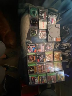 Original PlayStation 24 games, 4 controllers, 3 save cards and tv hookups $250.