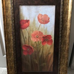Flower Painting and frame.