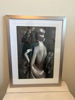 Framed Figurative Art Print Silver Frame