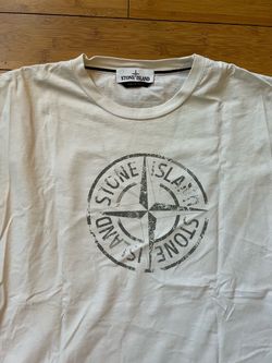 Stone Island Compass Logo White T-Shirt - XL