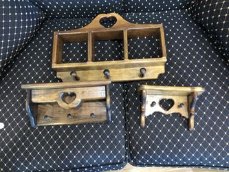 Wood shelves. 3 pieces