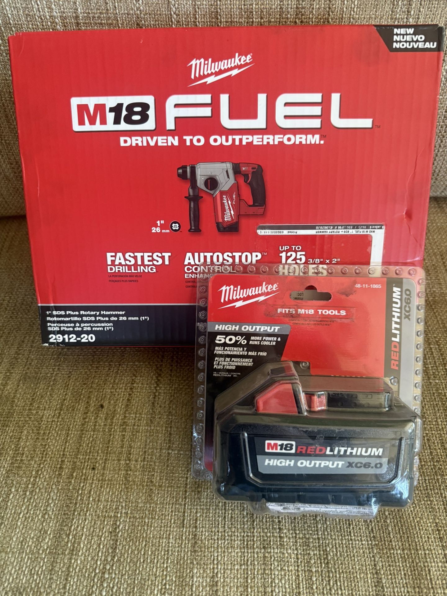Milwaukee Rotary Hammer With New Xc6 Battery