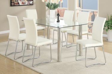 7pc glass dining set