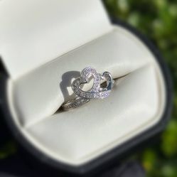 Jewelry 10k solid white gold diamonds 0.25CTW ring sz 7.00