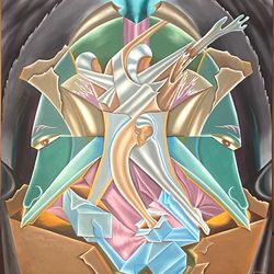 A dream out of Box 50”x46” oil on canvas