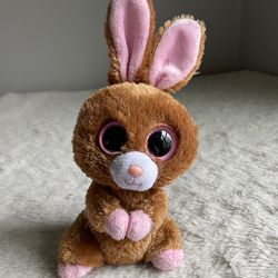 Ty Beanie Boos - Hopson the Chocolate Brown Easter Bunny Rabbit Small 6" Plush