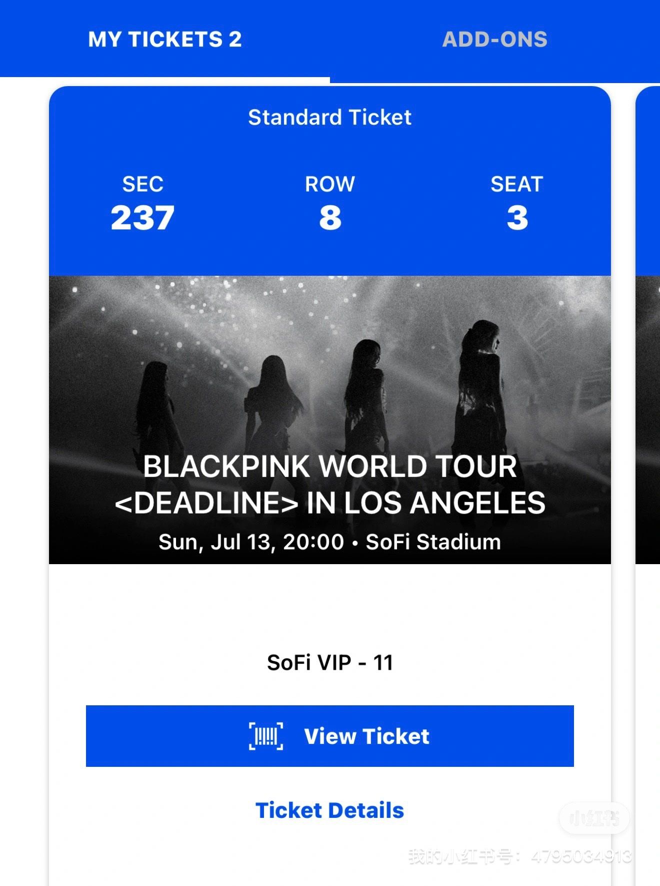 black pink ticket