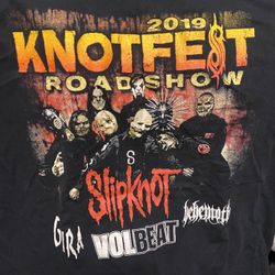 KNOTFEST 2019 Double Graphic Slipknot Volbeat Heavy Metal Graphic Concert T