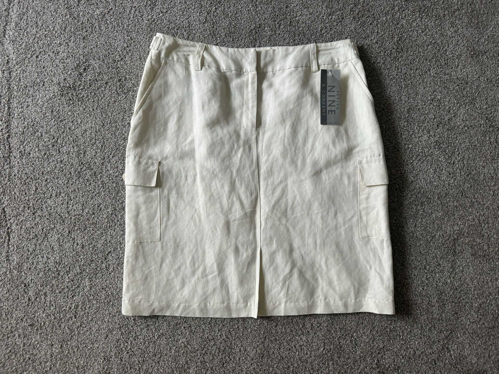 NINE & Co Skirt Sz 10 New with Tags Linen Blend Straight Casual Career Office