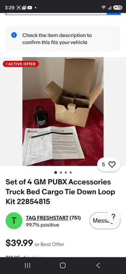 Cargo tie down gm truck