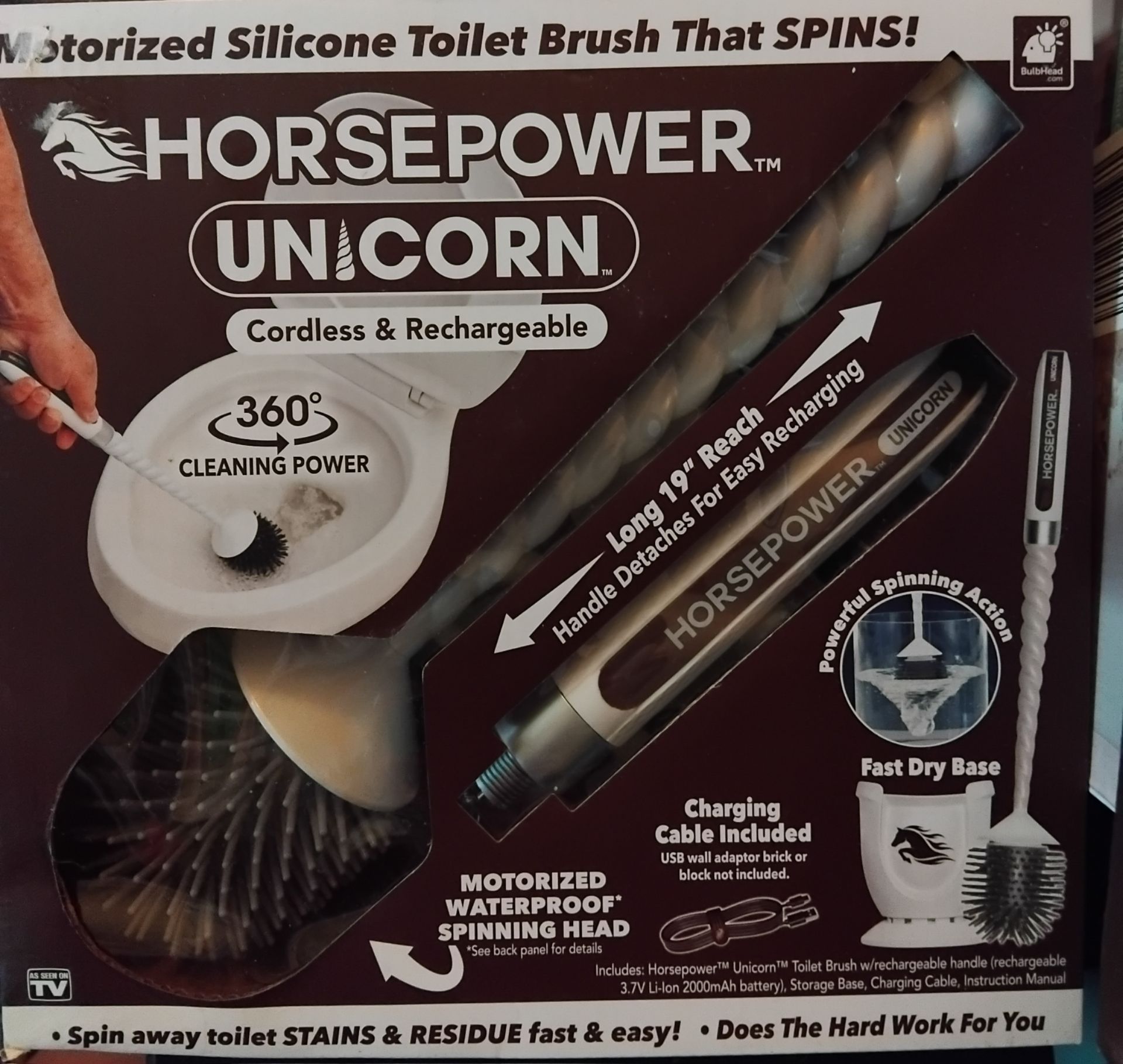 As seen on TV horsepower unicorn power toilet brush