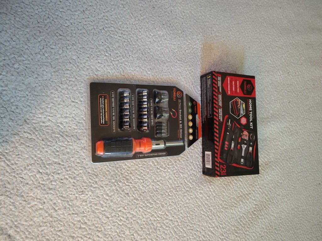 Home Tool Kit And Socket And Bit Driver Set