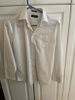 Chaps Boys White Button Down Dress Shirt - Size 16