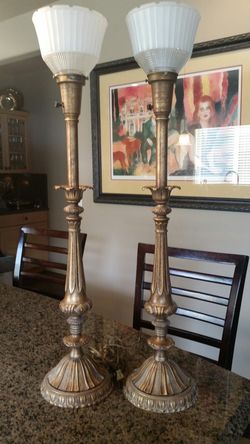 Vintage Rembrant Lamps - 33 inches tall