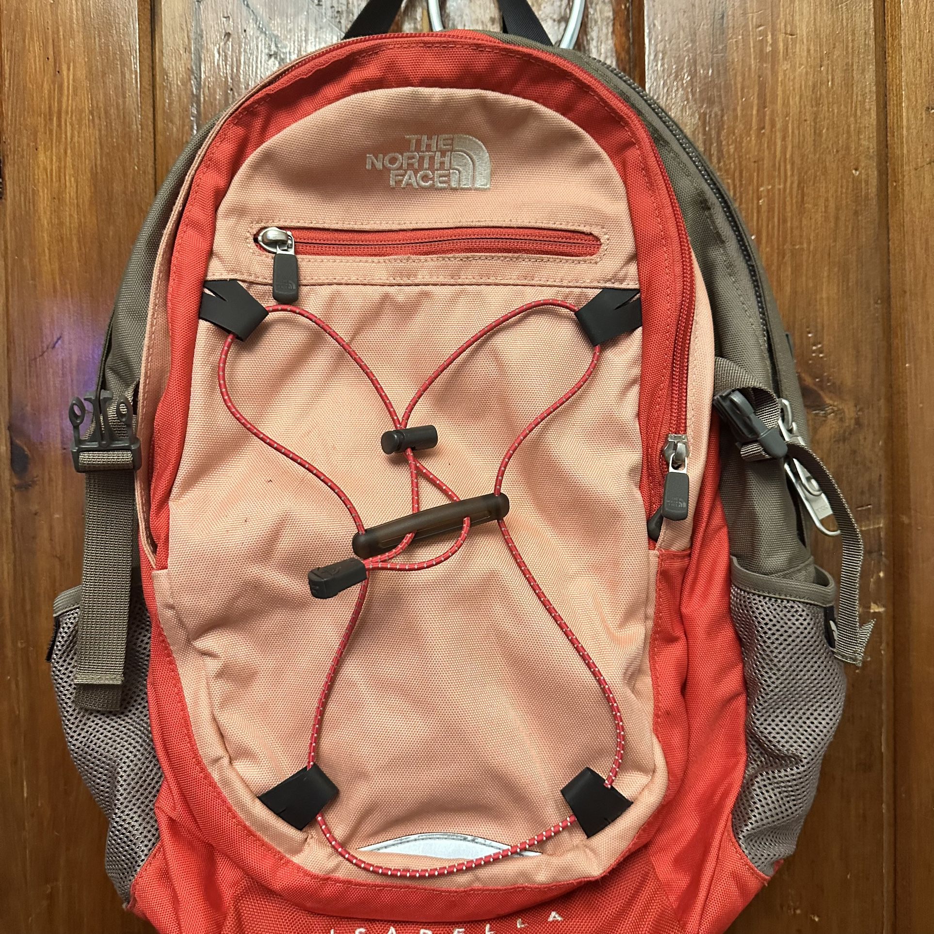 The North Face Women's Isabella Red/Maroon Laptop Backpack Daypack Pockets